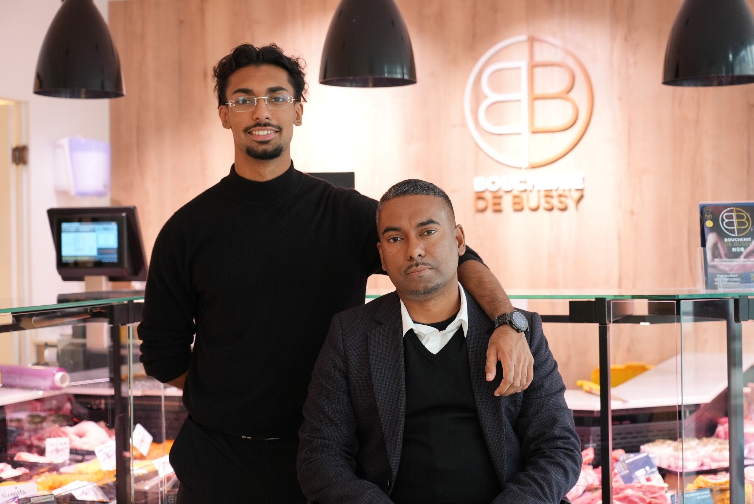 Père et fils bouchers, tradition familiale